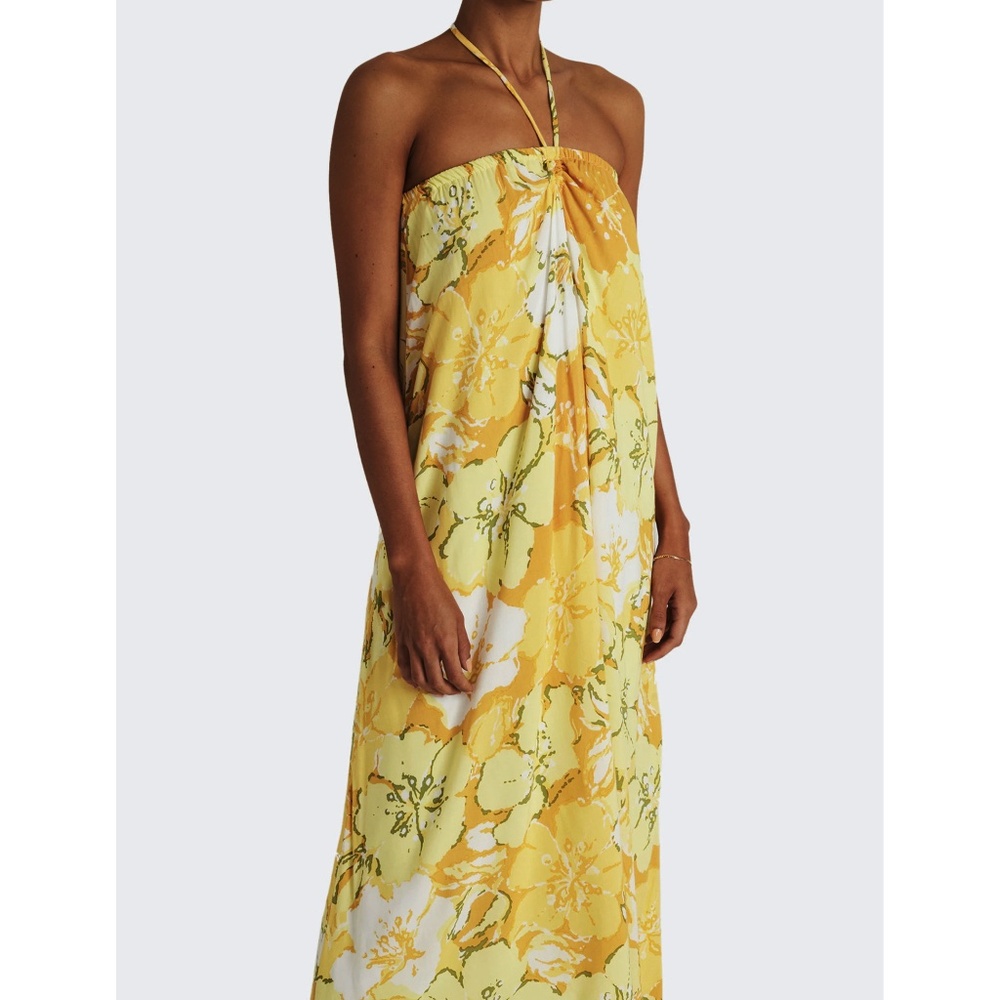 Faithfull The Brand Asturias Midi Halter Strapless Dress - Picture 3 of 7